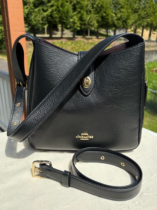 Coach Handbags - COACH Hadley Convertible Crossbody Bag In Black CW002
